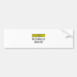 Geluk is boer worden bumpersticker
