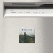 Geluk is breien schilderij van een meisje magneet (Insitu (Vaatwasser))