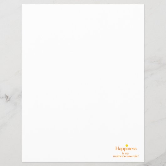 Geluk is de Casserole van mijn moeder Flyer (Voorkant)