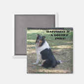 Geluk is de glimlach van een collie magneet (Voorkant / Achterkant)