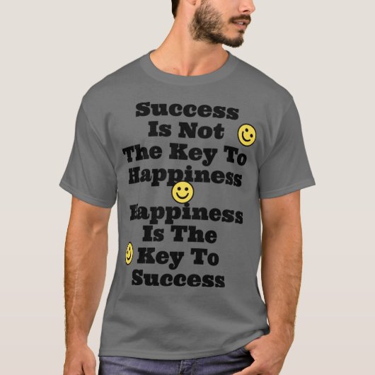 Geluk is de sleutel t-shirt (Voorkant)