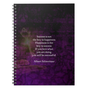 Geluk is de sleutel tot het succes dat Citaat uitb Notitieboek