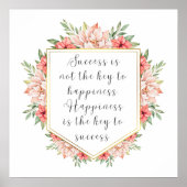 Geluk is de sleutel tot succes. poster (Voorkant)