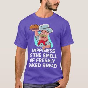 Geluk is de smal van de frisse gebakken brood t-shirt