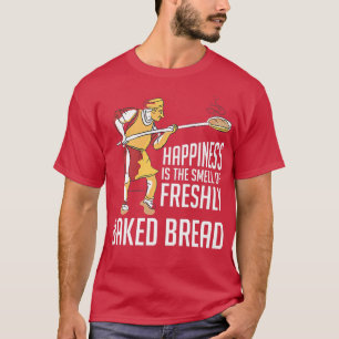 Geluk is de smal van het frisse gebakken brood t-shirt