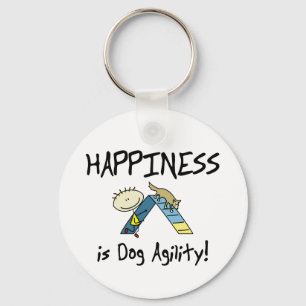 Geluk is Dog Agility Sleutelhanger