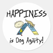 Geluk is Dog Agility Stickers (Voorkant)