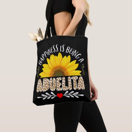 Geluk is een Abuelita Floral Mimi Moeder zijn Tote Bag (Dichtbij)