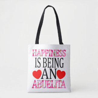 Geluk is een Abuelita Floral Mimi Moeder zijn Tote Bag