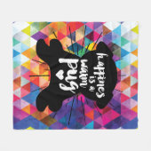 Geluk is een armband op kleurrijke piramiden fleece deken (Voorkant (Horizontaal))