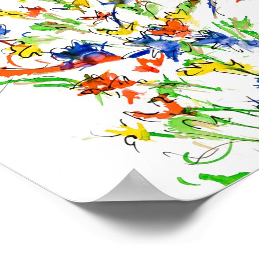 Geluk is een Attitude Lovitude Poster (Hoek)