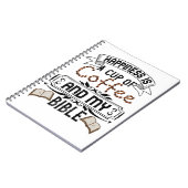 Geluk is een beker koffie en mijn bijbel notitieboek (Linkerzijde)
