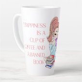 Geluk is een beker koffie latte mok (Linkerhoek)