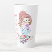 Geluk is een beker koffie latte mok (Voorkant)