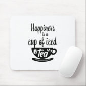 Geluk is een beker van de Iced-thee. Muismat (Met muis)