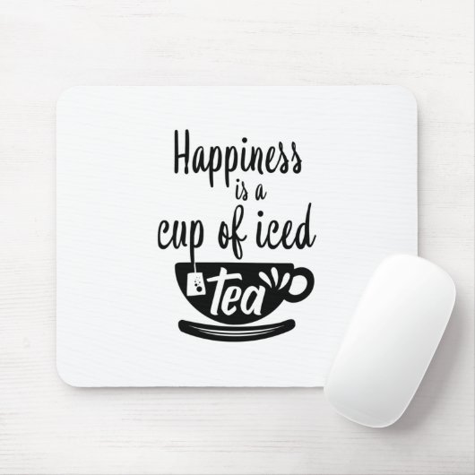 Geluk is een beker van de Iced-thee. Muismat (Met muis)