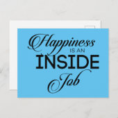 Geluk is een binnenbaan briefkaart (Voorkant / Achterkant)