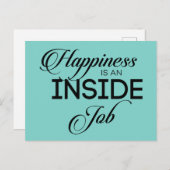 Geluk is een binnenbaan briefkaart (Voorkant / Achterkant)