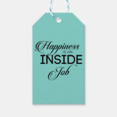 Geluk is een binnenbaan cadeaulabel (Voorkant)