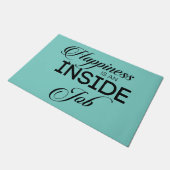 Geluk is een binnenbaan deurmat (Schuin)