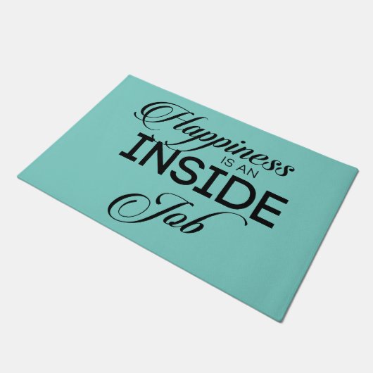 Geluk is een binnenbaan deurmat (Schuin)