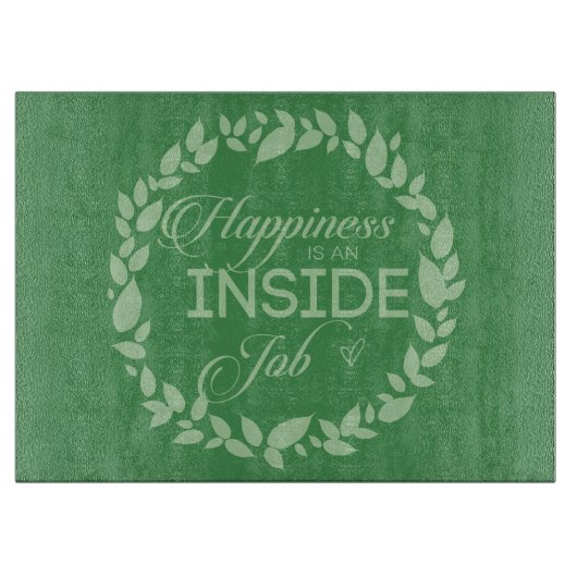 Geluk is een binnenbaan - een groene snijmachine snijplank (Voorkant)