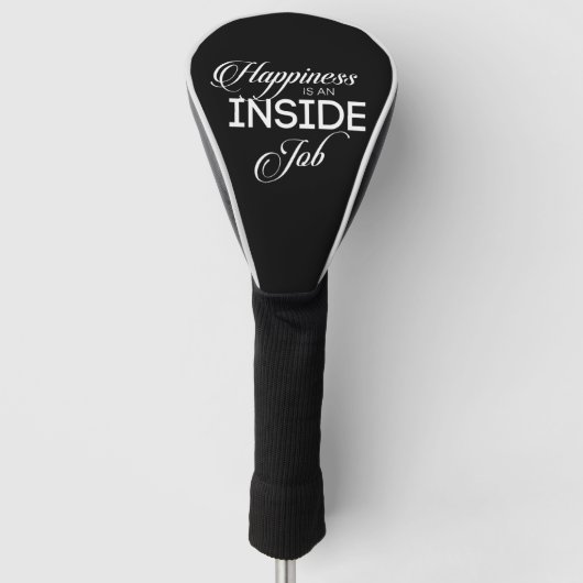 Geluk is een binnenbaan golfheadcover (Voorkant)