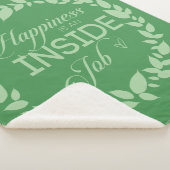 Geluk is een binnenbaan - groen sherpa deken (3/4)