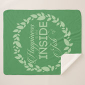 Geluk is een binnenbaan - groen sherpa deken (Voorkant (horizontaal))