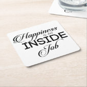 Geluk is een binnenbaan kartonnen onderzetters (Schuin)