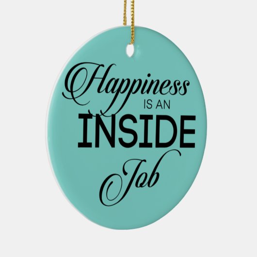 Geluk is een binnenbaan keramisch ornament (Rechts)