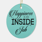 Geluk is een binnenbaan keramisch ornament (Links)