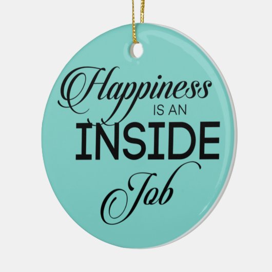 Geluk is een binnenbaan keramisch ornament (Links)