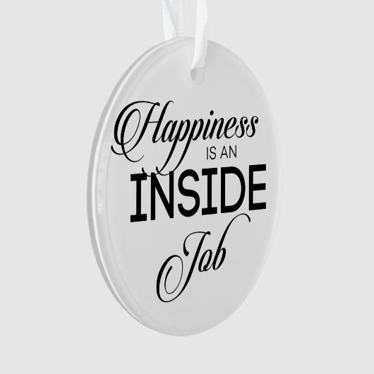 Geluk is een binnenbaan ornament (voorkant)