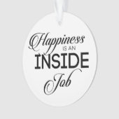 Geluk is een binnenbaan ornament (voorkant)