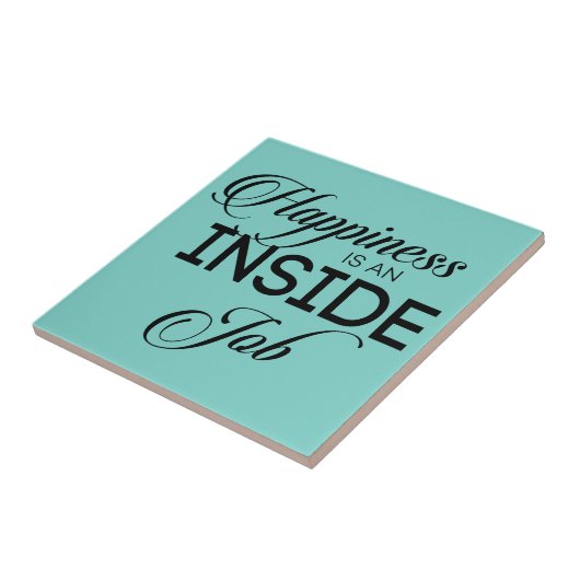 Geluk is een binnenbaan tegeltje (Zijkant)