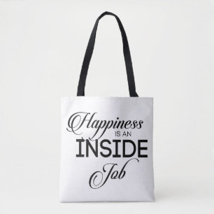 Geluk is een binnenbaan tote bag