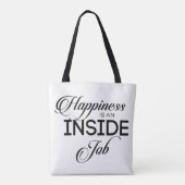 Geluk is een binnenbaan tote bag (Achterkant)