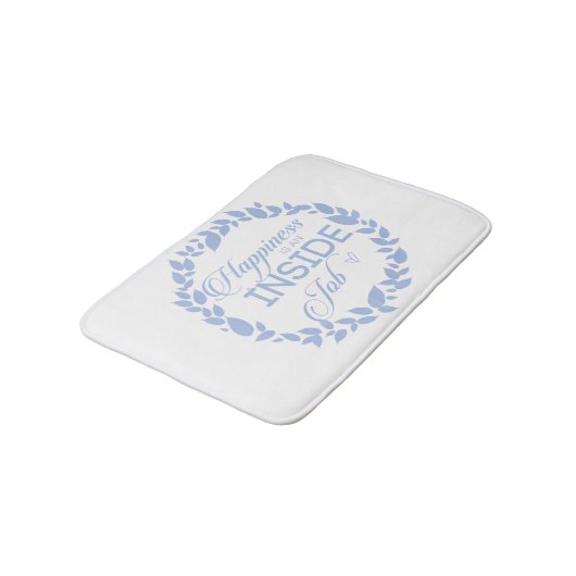 Geluk is een binnenste blauwe kreet badmat (Gekanteld)