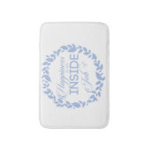 Geluk is een binnenste blauwe kreet badmat (Voorkant Verticaal)