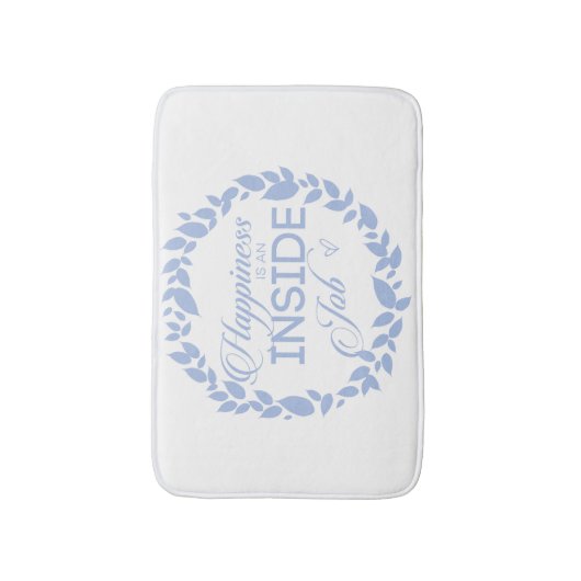 Geluk is een binnenste blauwe kreet badmat (Voorkant Verticaal)