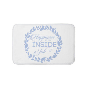 Geluk is een binnenste blauwe kreet badmat