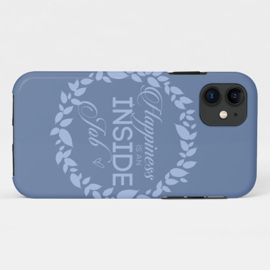 Geluk is een binnenste blauwe kreet Case-Mate iPhone case (Achterkant (horizontaal))