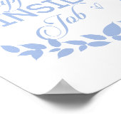 Geluk is een binnenste blauwe kreet poster (Hoek)