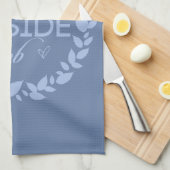 Geluk is een binnenste blauwe kreet theedoek (Quarter Fold)