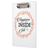 Geluk is een binnenwerk met een grote kans klembord (Links)