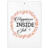 Geluk is een binnenwerk met een grote kans klembord (Achterkant)