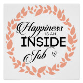 Geluk is een binnenwerk met een grote kans perfect poster (Voorkant)