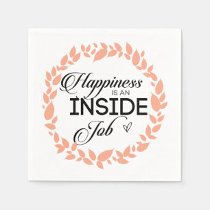 Geluk is een binnenwerk met een grote kans servet