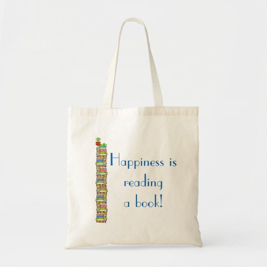 Geluk is een boek lezen tote bag (Voorkant)